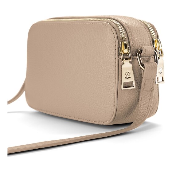 Lazarotti Bologna Leather Shoulder Bag Camera Bag Leather Double-Zip 18 cm