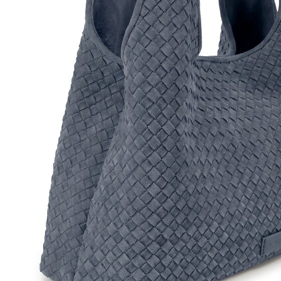 LES VISIONNAIRES Paz Weave Shoulder Bag Genuine Leather 44 cm