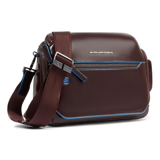 Piquadro Blue Square Shoulder bag Leather 27 cm