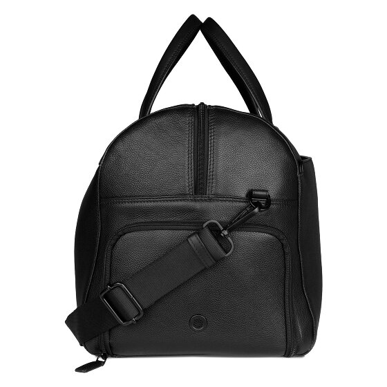Bugatti Black Weekender travel bag Genuine Leather 50 cm