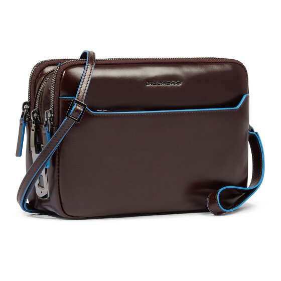 Piquadro Blue Square Shoulder bag Leather 23 cm