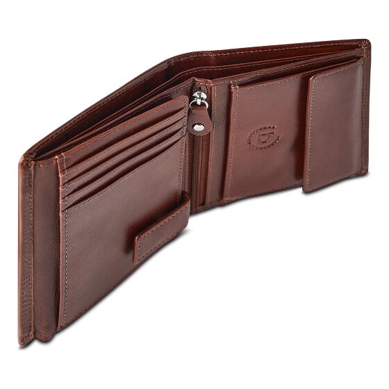 Bugatti Valencia Wallet RFID protection Genuine Leather 12 cm