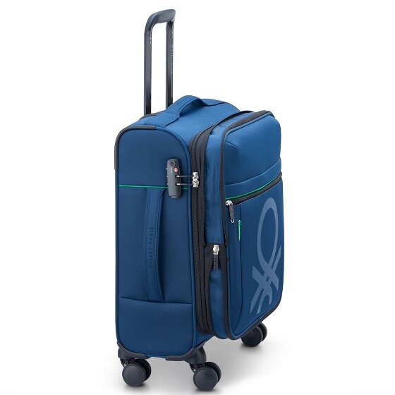 Delsey Paris x Colors Benetton Color Block 4-wheeled cabin trolley 55 cm with expansion fold