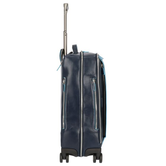Piquadro Blue Square 4 Roll Cabin Trolley Leather 55 cm Laptop compartment