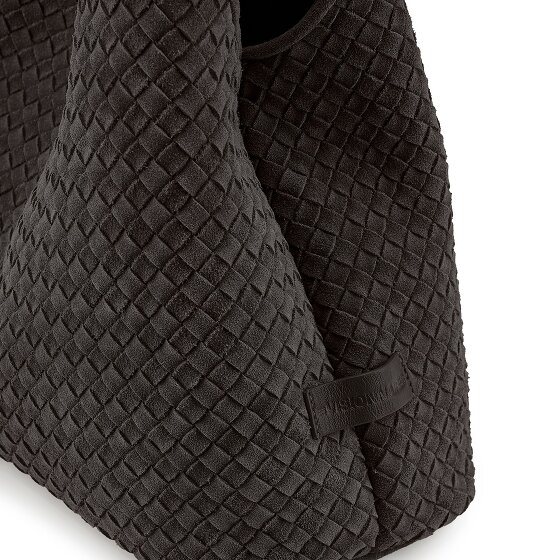 LES VISIONNAIRES Paz Weave Shoulder Bag Genuine Leather 44 cm