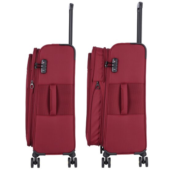 d&n Travel Line 9704 4 wheels Suitcase set 3-piece with expansion pleat