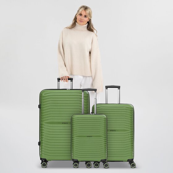 Stratic Shine 4 wheels Suitcase set 3-piece with expansion pleat