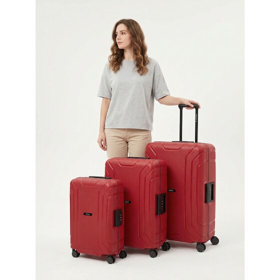Redolz Essentials 15 4-wheel suitcase set 3-piece with three-point closure