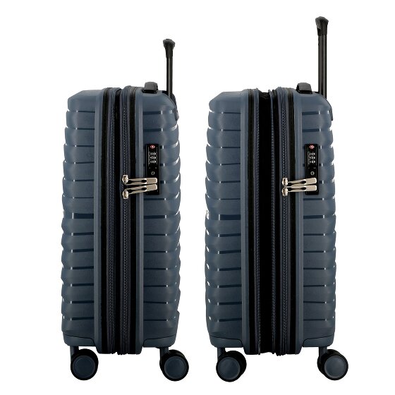 Jump Xwave 4 wheels Cabin trolley 55 cm with expansion pleat