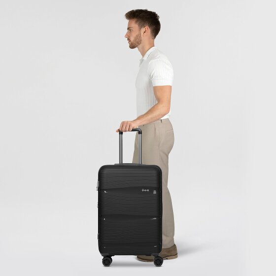 d&n Travel Line 4300-Plus 4 wheels Trolley M 65 cm with expansion pleat