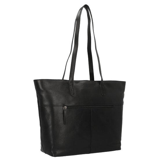 Greenburry Pure Black Shopper Bag Leather 35 cm Laptop compartment