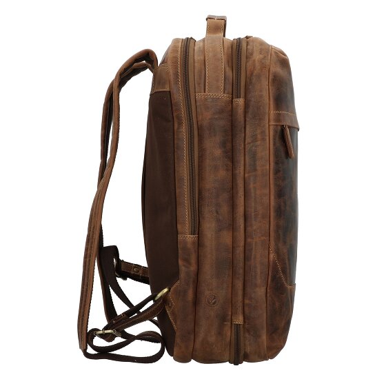 Greenburry Vintage travel backpack leather 48 cm laptop compartment