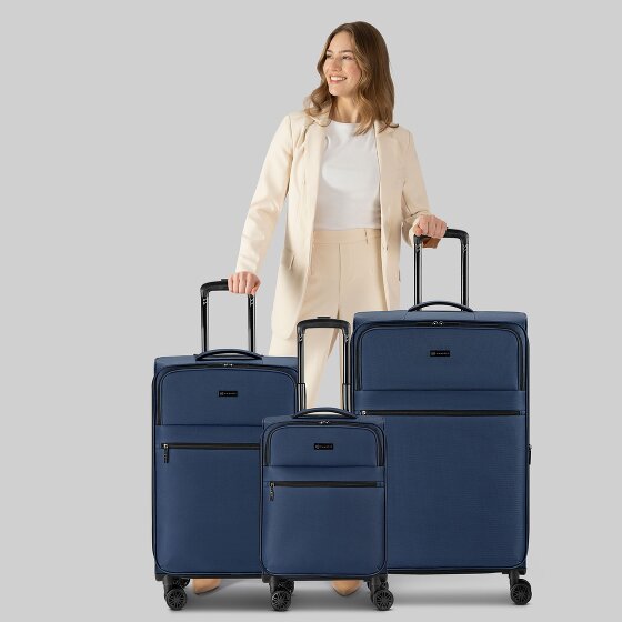 Bugatti Valencia Soft 4 wheels Suitcase set 3-piece with expansion pleat