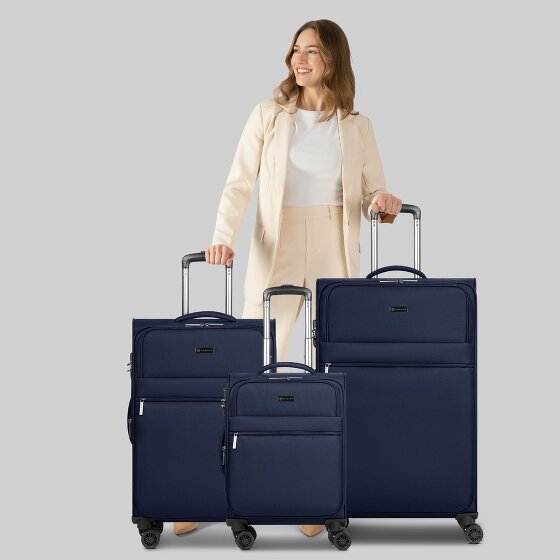Bugatti Valencia Soft 4 wheels Suitcase set 3-piece with expansion pleat