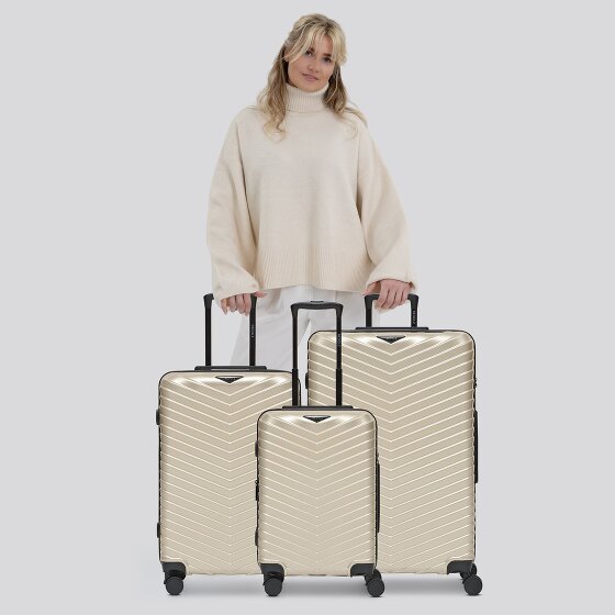 Redolz Essentials 18 4 wheels Suitcase set 3-piece with expansion pleat