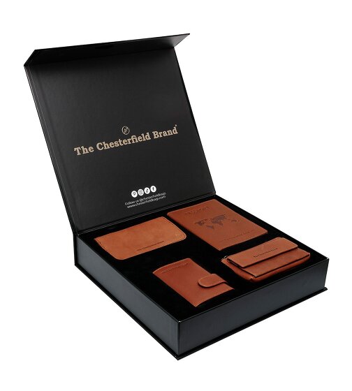 The Chesterfield Brand Credit card holder 4-piece gift set leather 7 cm