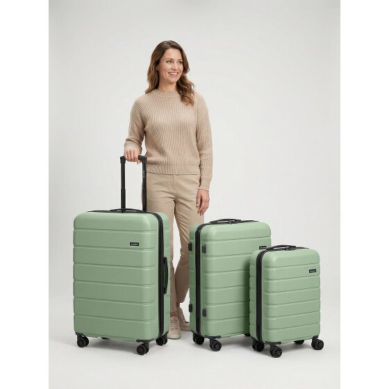 Saxoline Miami 4 wheels Suitcase set 3-piece with expansion pleat