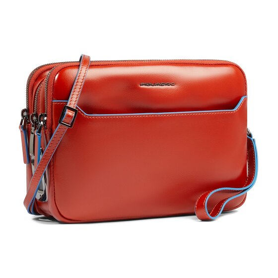 Piquadro Blue Square Shoulder bag Leather 23 cm
