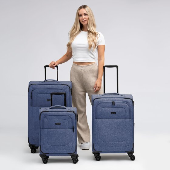 Redolz Essentials 12 THREE SET 4 wheels Suitcase set 3-piece with expansion pleat