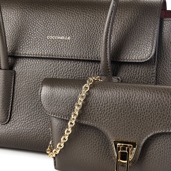 Coccinelle Double Beat Shoulder Bag Genuine Leather 31 cm