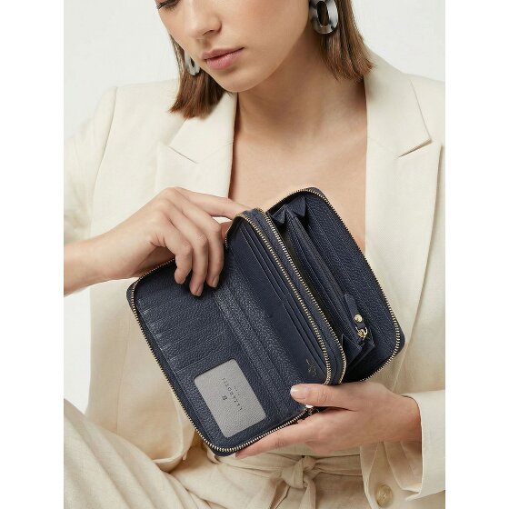 Lazarotti Bologna Leather XL Double Zip-Around Wallet, RFID-Protected, 20 cm