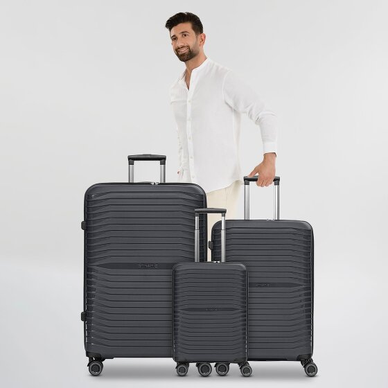 Stratic Shine 4 wheels Suitcase set 3-piece with expansion pleat