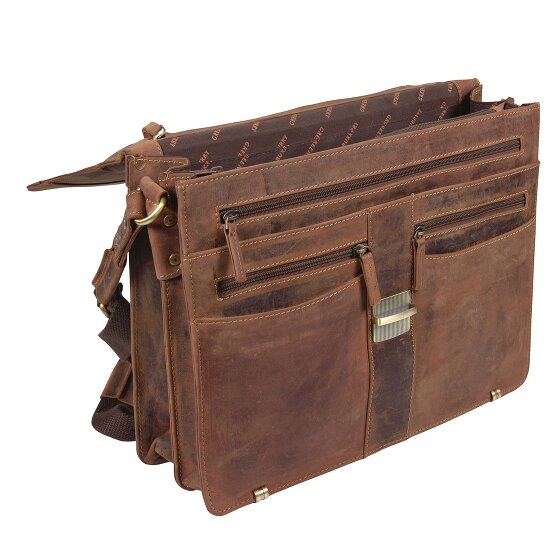 Greenburry Vintage briefcase leather 38 cm with 2 main compartments