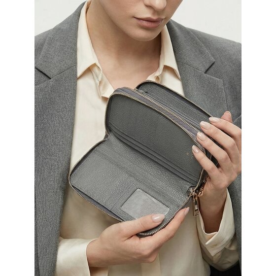 Lazarotti Bologna Leather XL Double Zip-Around Wallet, RFID-Protected, 20 cm