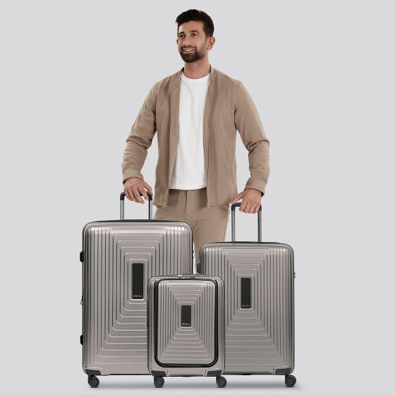 Redolz Essentials 14 4 wheels Suitcase set 3-piece with expansion pleat