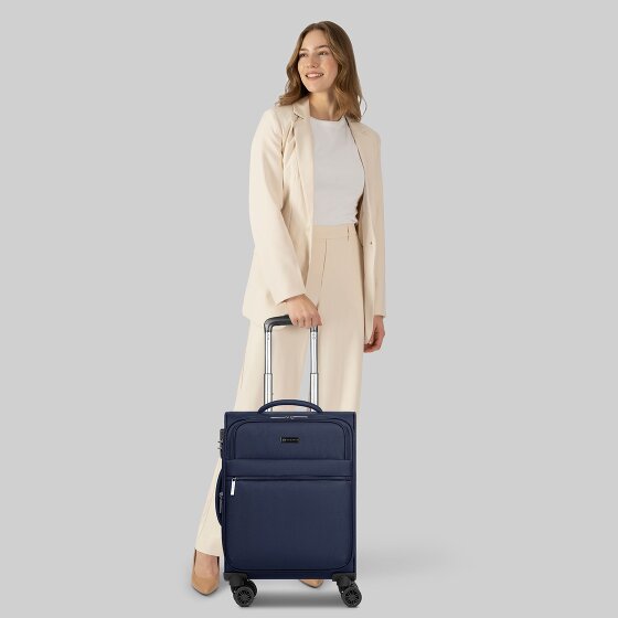 Bugatti Valencia Soft 4 wheels Cabin trolley S 55 cm with expansion pleat