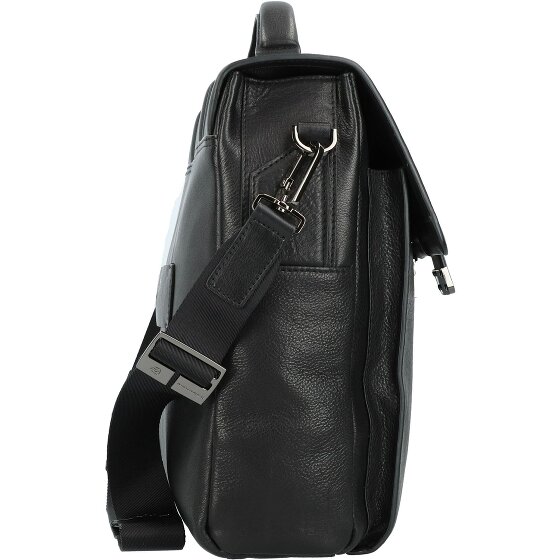 Piquadro Kobe briefcase leather 42 cm laptop compartment