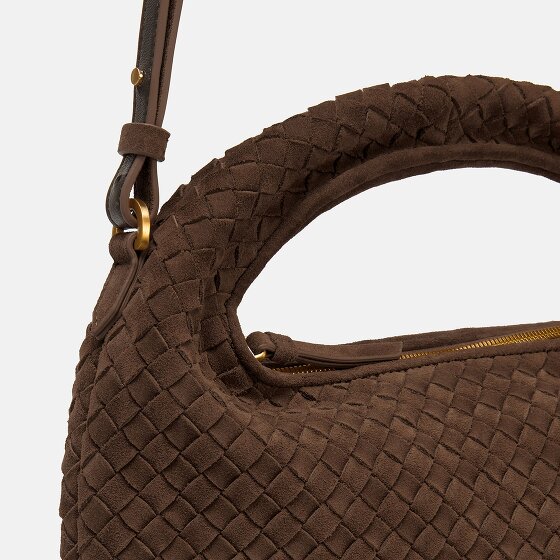 LES VISIONNAIRES Sadie Weave Handbag Leather 37 cm