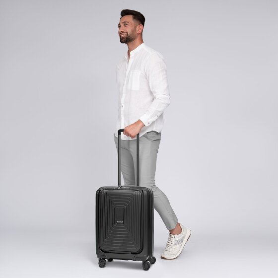 Redolz Essentials 14 4 wheels Cabin trolley S 55 cm Laptop compartment with expansion pleat