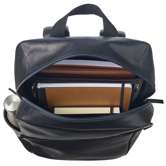 Leonhard Heyden Hamburg backpack leather 40 cm laptop compartment