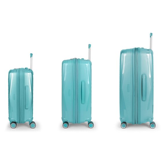 Gabol Queens 4 wheels Suitcase set 3-piece with expansion pleat