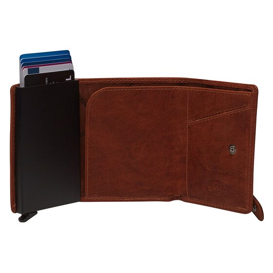 The Chesterfield Brand Antique Buff Credit card case RFID protection Leather 7 cm