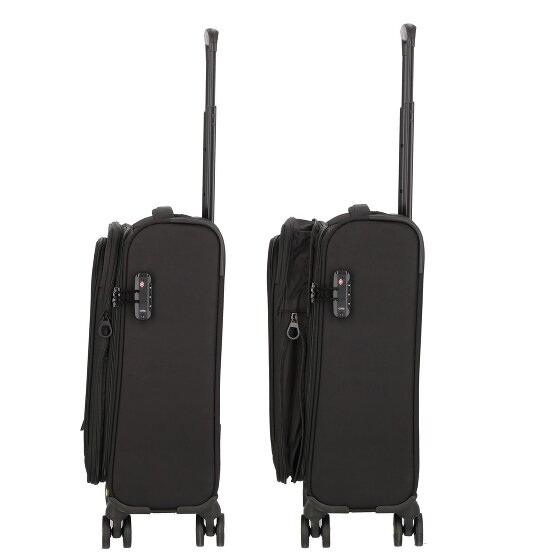 d&n Travel Line 9704 4 wheels Cabin trolley S 55 cm with expansion pleat