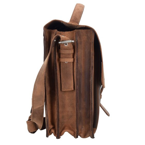 Plevier Retro Newton Briefcase Leather 41 cm Laptop compartment