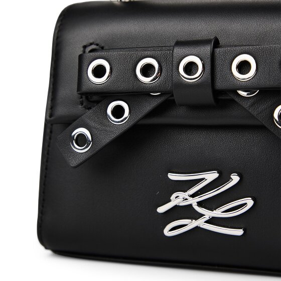 Karl Lagerfeld Autograph Mini Bag Handbag Genuine Leather 15 cm
