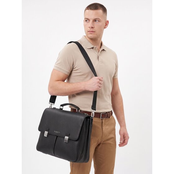 Bugatti Valencia Briefcase Genuine Leather 43 cm Laptop compartment