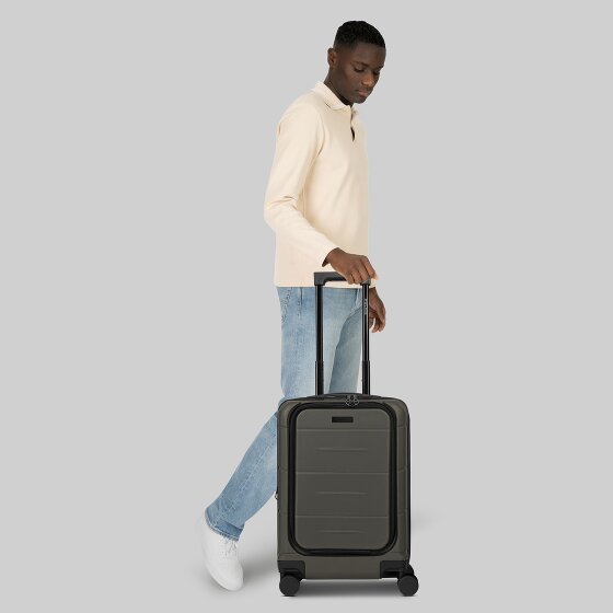 Police London 4 wheels Cabin trolley 55 cm Laptop compartment with expansion pleat