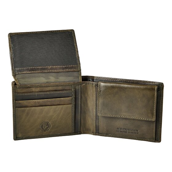 Greenburry Newport Wallet RFID protection Genuine Leather 12 cm