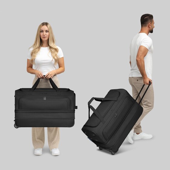 Redolz Duffle Essentials 2-wheel travel bag set 2 pcs M+L with stretch fold