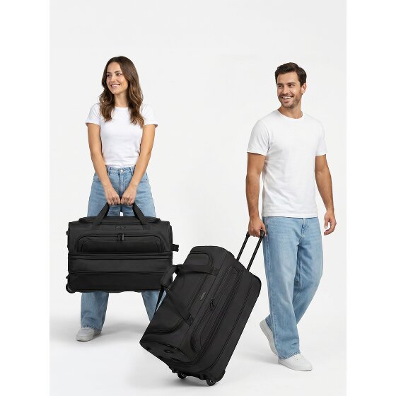 Redolz Duffle Essentials 2-wheel travel bag set 2 pcs M+L with stretch fold