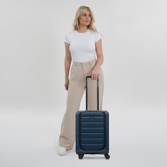 Redolz Essentials 17 4-wheel cabin trolley 55 cm soft-pocket laptop compartment