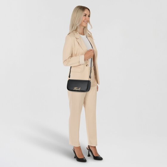 Karl Lagerfeld Signature Shoulder Bag Leather 24 cm