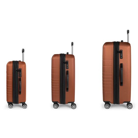 Gabol Escape 4 wheels Suitcase set 3-piece with expansion pleat