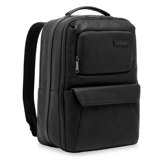The Bridge Ludovico travel backpack leather 42 cm laptop compartment