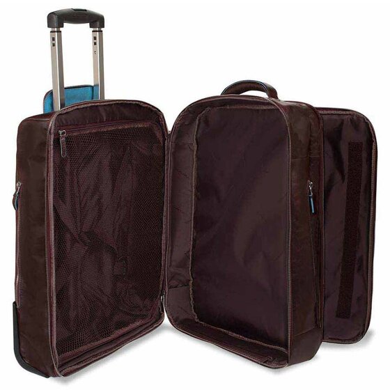 Piquadro Blue Square 2 wheels Wheeled briefcase Genuine Leather 51 cm Laptop compartment