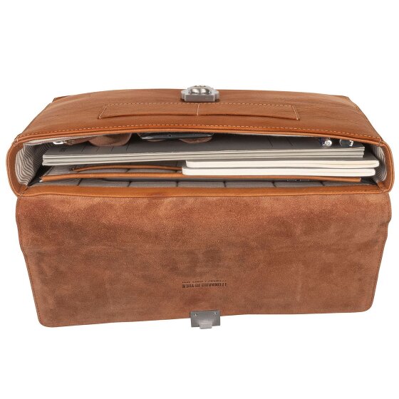 Leonhard Heyden Bergamo briefcase leather 37 cm laptop compartment